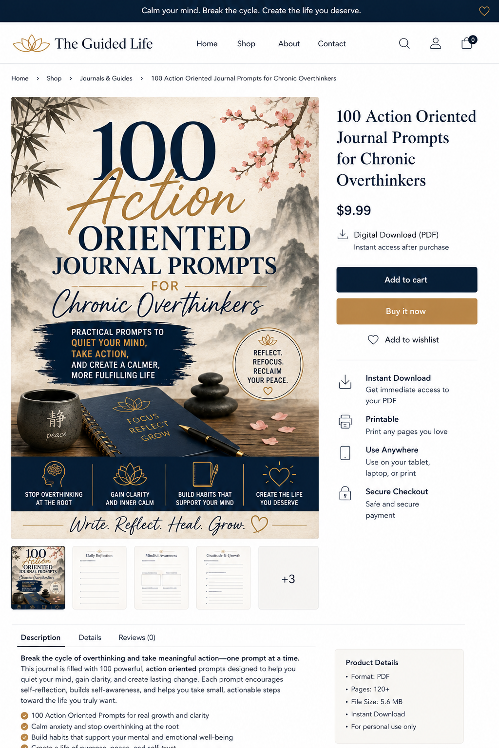 100 Action-Oriented Journal Prompts for Chronic Overthinkers